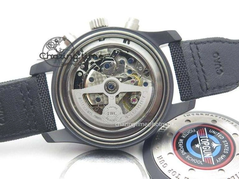 Premium Pilot Chrono IW388001 Real Ceramic ZF 1:1 Best Edition On Black Nylon Strap A 7329