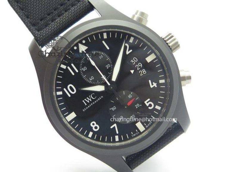 Pilot Chrono IW388001 Real Ceramic ZF 1:1 Best Edition On Black Nylon Strap A Thermal 7279