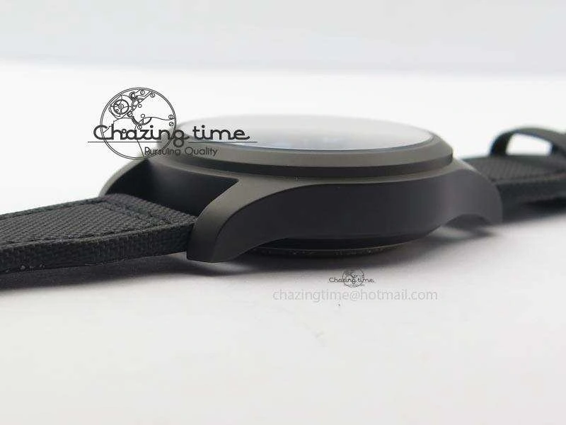 GoAnywhere Pilot Chrono IW388003 Real Ceramic V6F 1:1 Best Edition On Black Nylon Strap A 7284