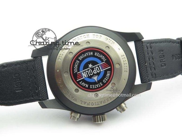 GoAnywhere Pilot Chrono IW388003 Real Ceramic V6F 1:1 Best Edition On Black Nylon Strap A 7284