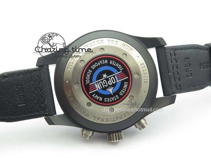 GoAnywhere Pilot Chrono IW388003 Real Ceramic V6F 1:1 Best Edition On Black Nylon Strap A 7284