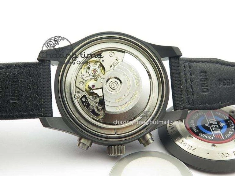 GoAnywhere Pilot Chrono IW388003 Real Ceramic V6F 1:1 Best Edition On Black Nylon Strap A 7284