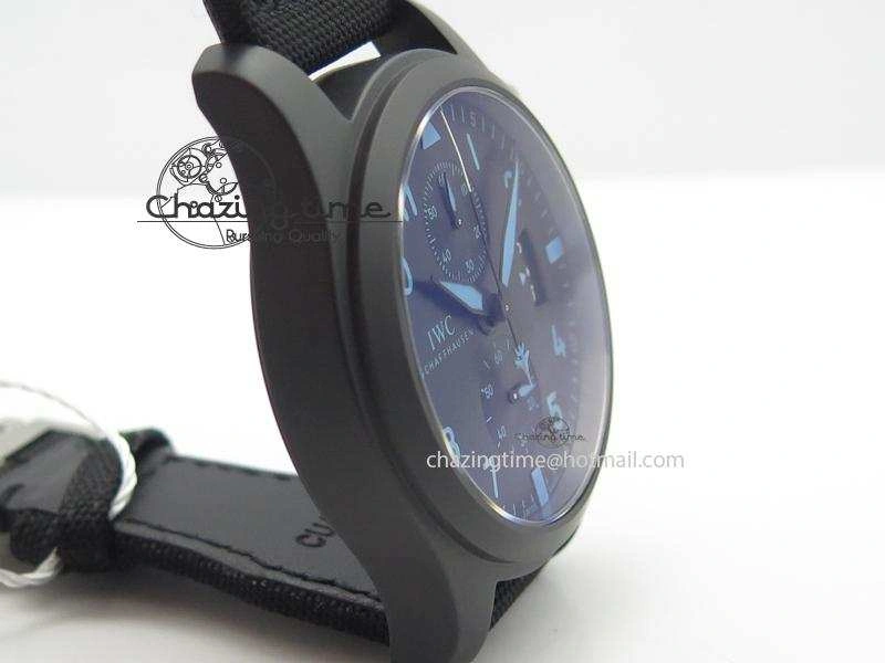 Trendy Pilot Chrono IW388003 Real Ceramic ZF 1:1 Best Edition On Black Nylon Strap A 7322