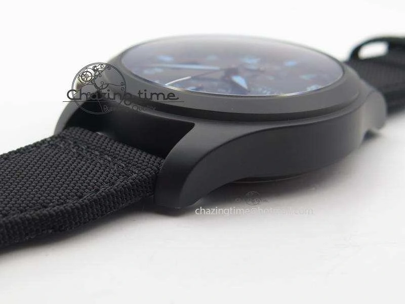 Trendy Pilot Chrono IW388003 Real Ceramic ZF 1:1 Best Edition On Black Nylon Strap A 7322
