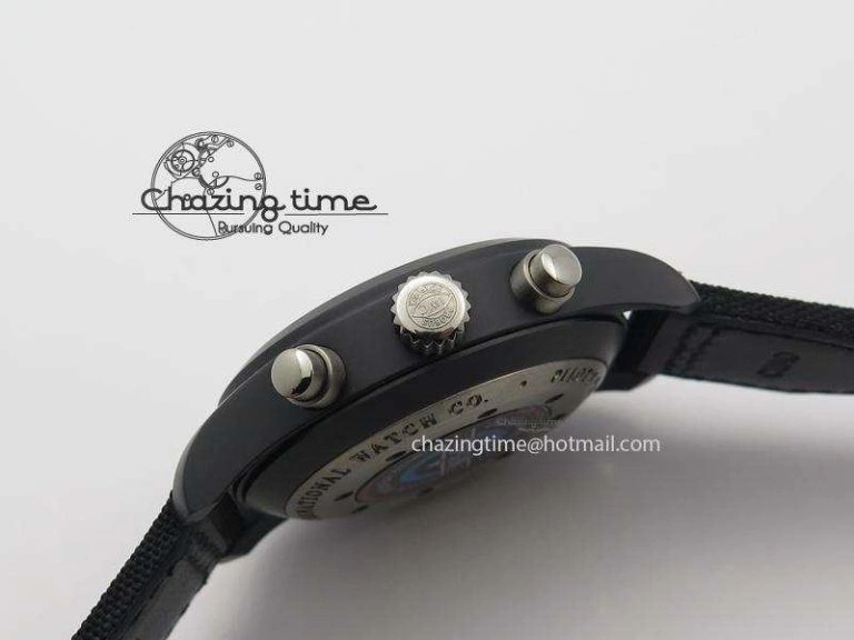 Trendy Pilot Chrono IW388003 Real Ceramic ZF 1:1 Best Edition On Black Nylon Strap A 7322