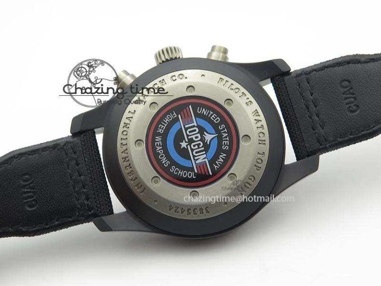 Trendy Pilot Chrono IW388003 Real Ceramic ZF 1:1 Best Edition On Black Nylon Strap A 7322