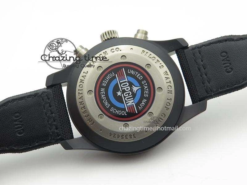 Trendy Pilot Chrono IW388003 Real Ceramic ZF 1:1 Best Edition On Black Nylon Strap A 7322