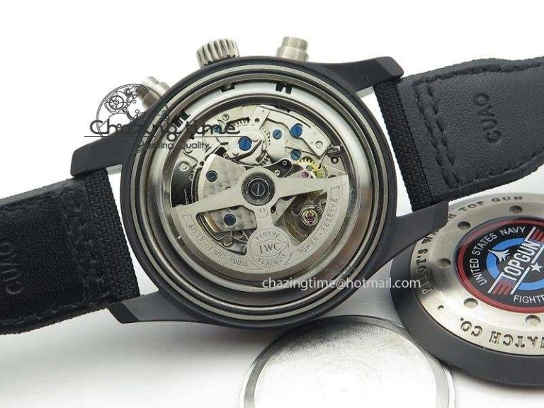 Trendy Pilot Chrono IW388003 Real Ceramic ZF 1:1 Best Edition On Black Nylon Strap A 7322