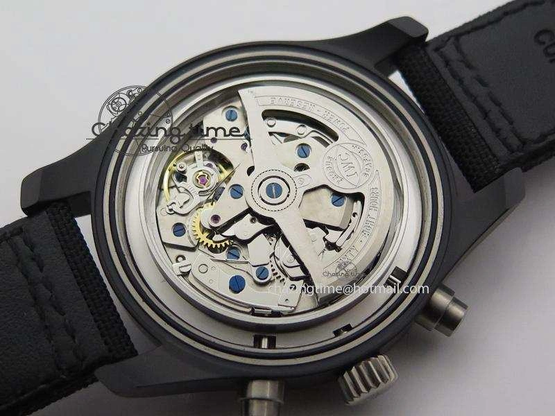 Trendy Pilot Chrono IW388003 Real Ceramic ZF 1:1 Best Edition On Black Nylon Strap A 7322