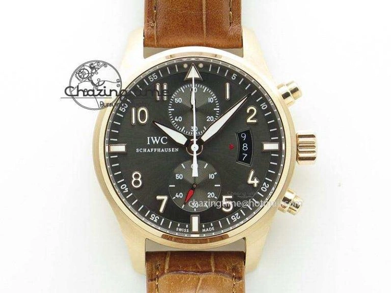 Pilot Chrono RG 3878 Gray Dial on Light Brown Leather Strap A GoAnywhere 7394