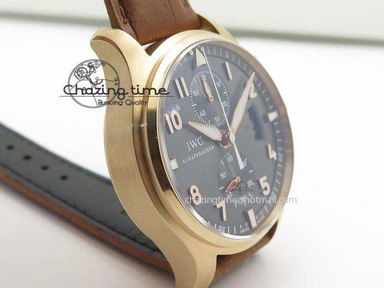 Pilot Chrono RG 3878 Gray Dial on Light Brown Leather Strap A GoAnywhere 7394