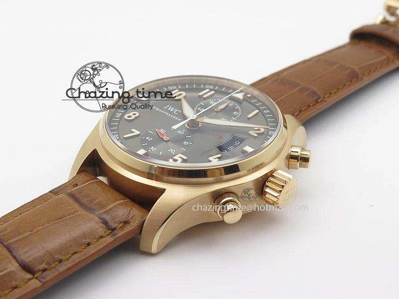 Pilot Chrono RG 3878 Gray Dial on Light Brown Leather Strap A GoAnywhere 7394