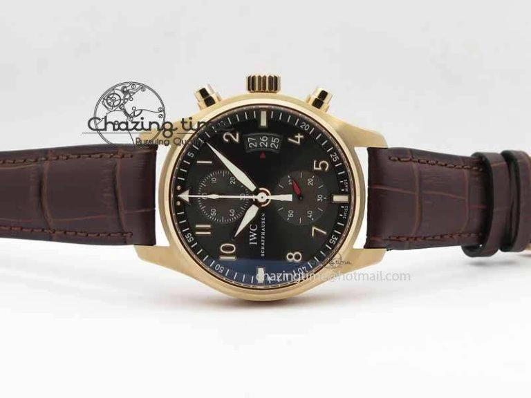Pilot Chrono RG 3878 V6F Best Edition Gray Dial On Brown Leather Strap A Popular 7254