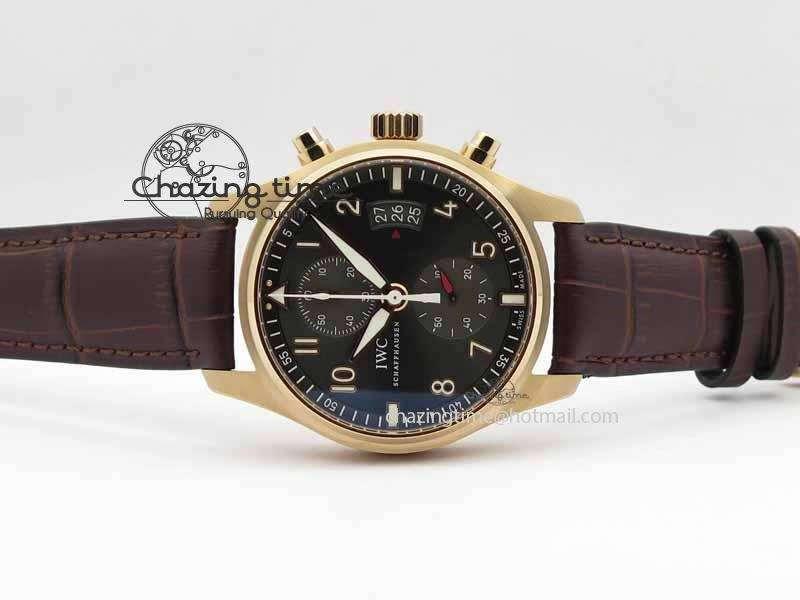 Pilot Chrono RG 3878 V6F Best Edition Gray Dial On Brown Leather Strap A Popular 7254