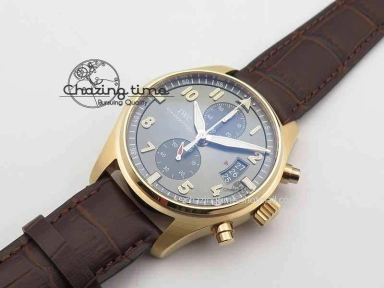 Pilot Chrono RG 3878 V6F Best Edition Gray Dial On Brown Leather Strap A Popular 7254