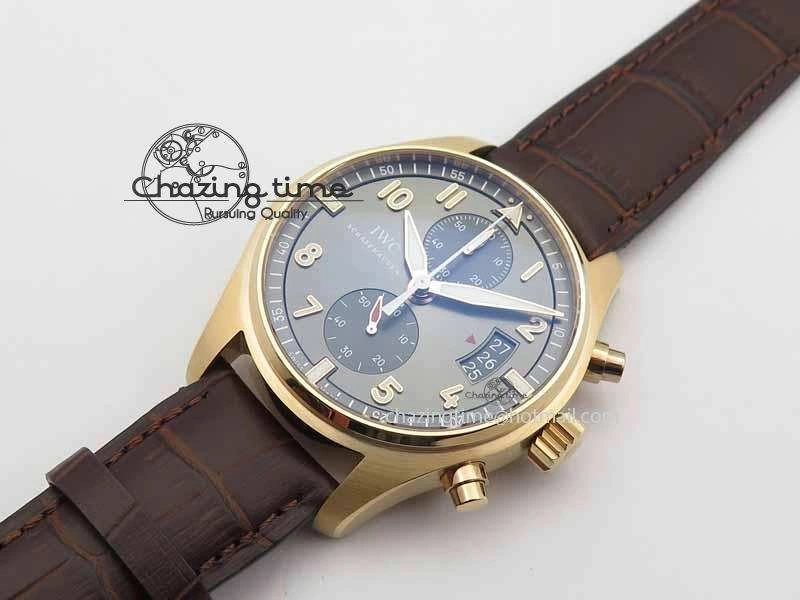 Pilot Chrono RG 3878 V6F Best Edition Gray Dial On Brown Leather Strap A Popular 7254
