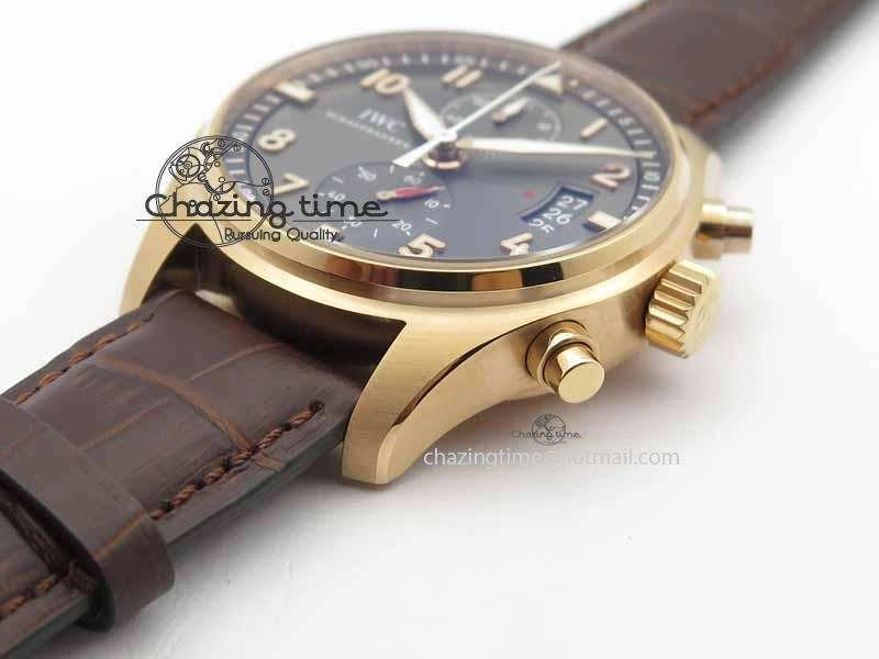 Pilot Chrono RG 3878 V6F Best Edition Gray Dial On Brown Leather Strap A Popular 7254