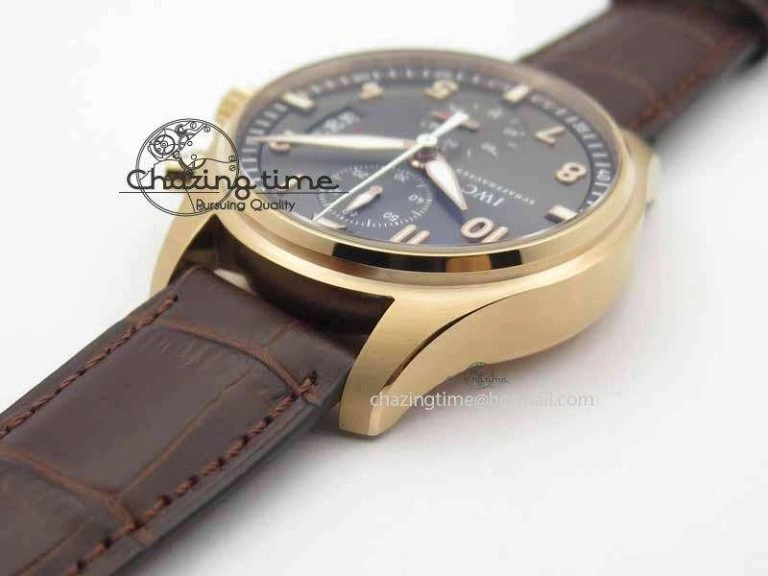 Pilot Chrono RG 3878 V6F Best Edition Gray Dial On Brown Leather Strap A Popular 7254