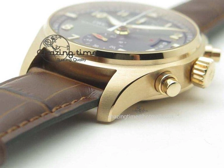Neat Pilot Chrono RG 3878 ZF Best Edition Grey Dial On Brown Leather Strap A 7330