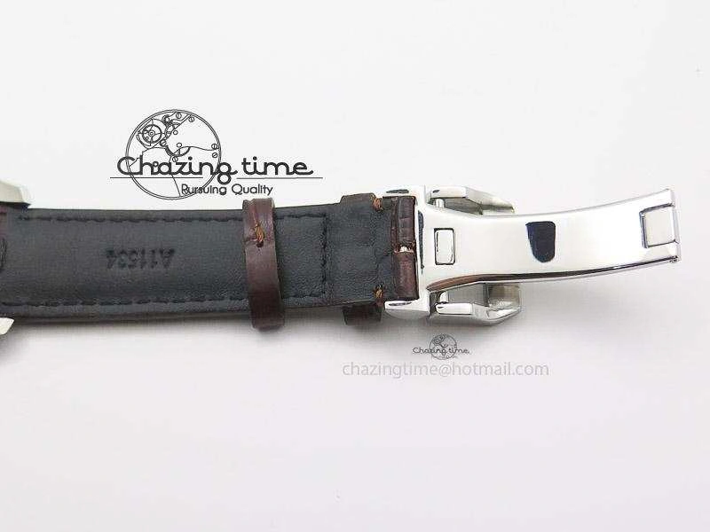 Pilot Chrono SS 3878 Gray Dial on Brown Leather Strap A StreetReady 7395