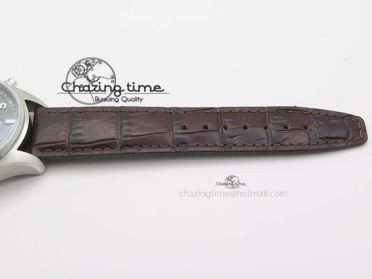 Pilot Chrono SS 3878 Gray Dial on Brown Leather Strap A StreetReady 7395