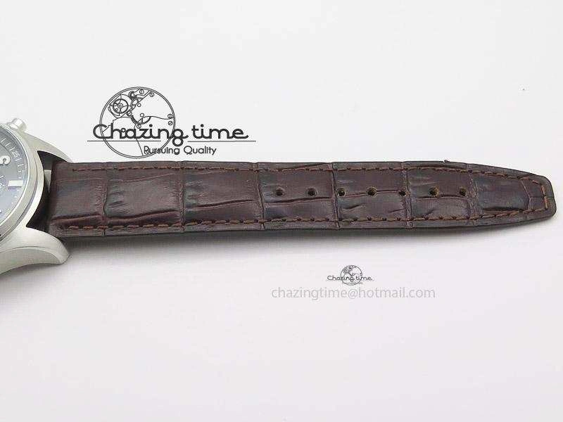 Pilot Chrono SS 3878 Gray Dial on Brown Leather Strap A StreetReady 7395