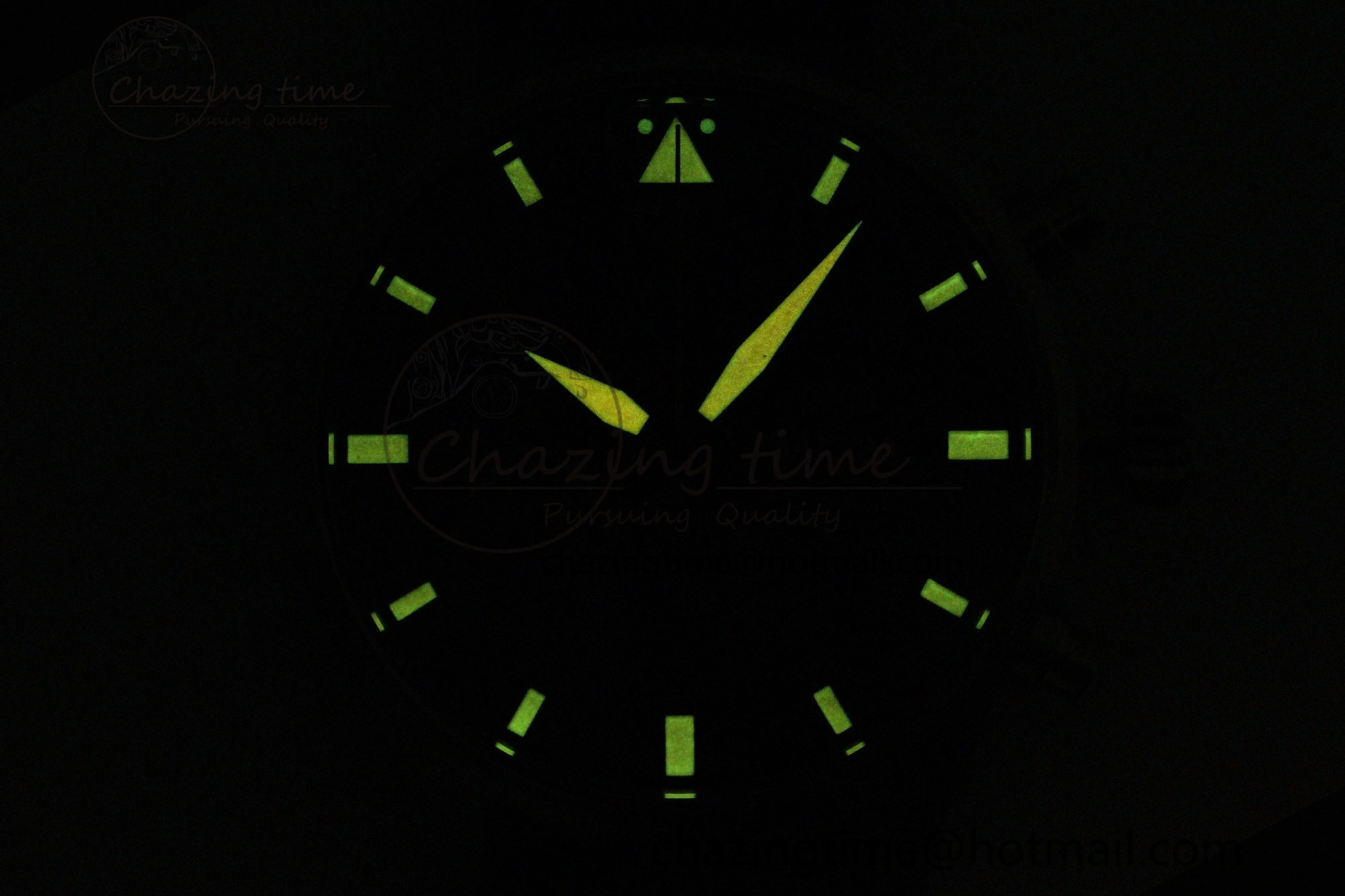 Pilot Chrono SS AZF 1:1 Best Edition Black Dial Orange Markers on Brown Leather Strap A GoodFit 7065