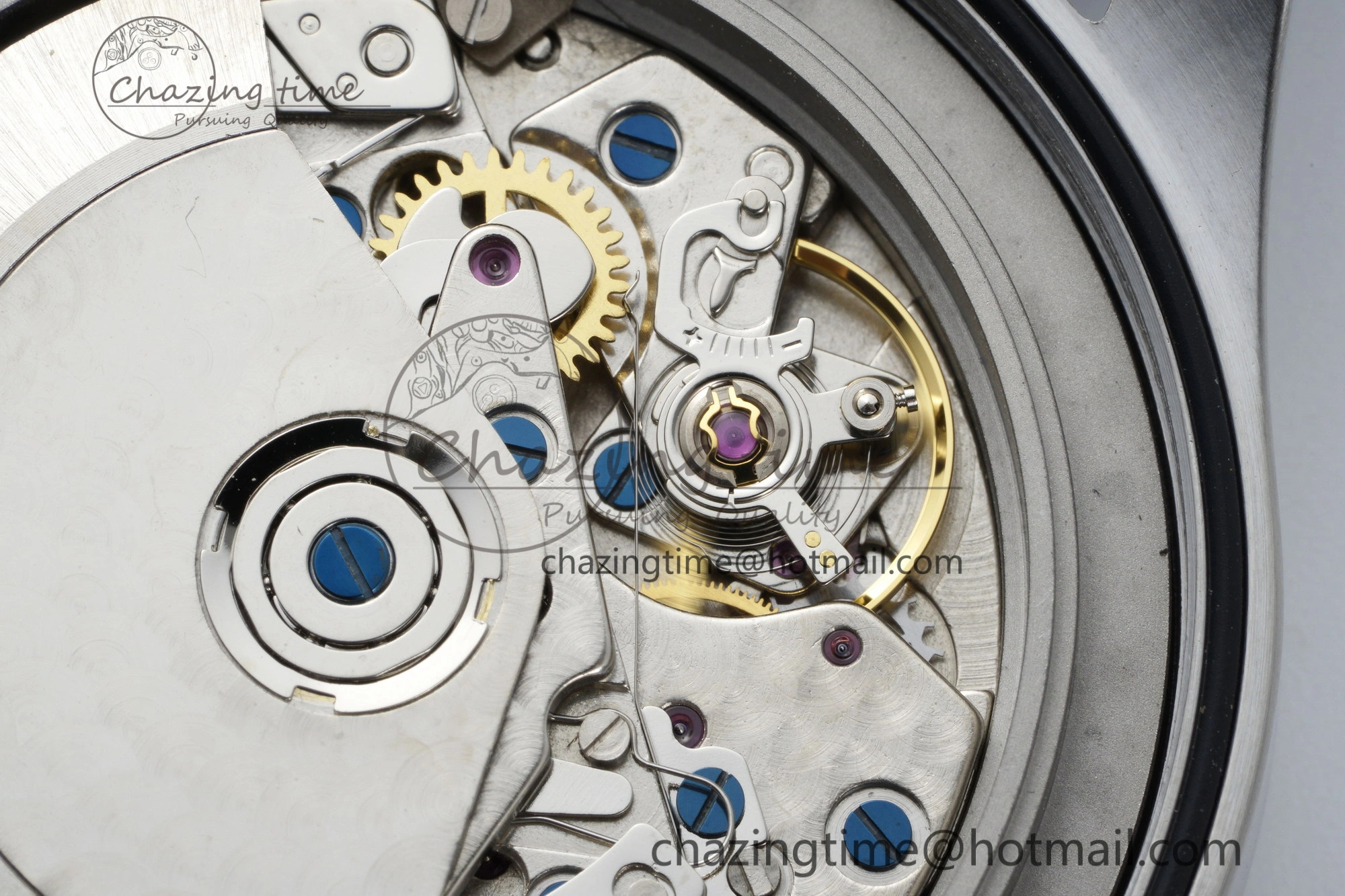 Pilot Chrono SS AZF 1:1 Best Edition Blue Dial Orange Hand on Blue Leather Strap A SunProtective 7063