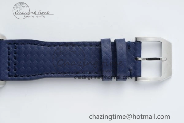 Pilot Chrono SS AZF 1:1 Best Edition Blue Dial Orange Hand on Blue Leather Strap A SunProtective 7063