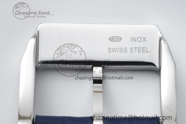 Pilot Chrono SS AZF 1:1 Best Edition Blue Dial Orange Hand on Blue Leather Strap A SunProtective 7063
