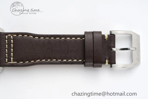 Pilot Chrono SS AZF 1:1 Best Edition Blue Dial on Brown Leather Strap A Bright 7060