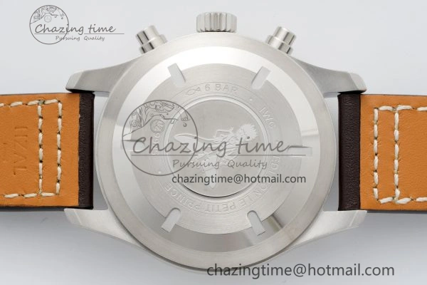 Pilot Chrono SS AZF 1:1 Best Edition Blue Dial on Brown Leather Strap A Bright 7060