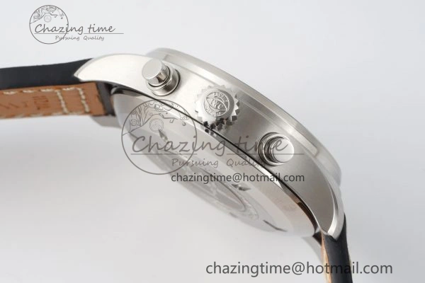 Classic Pilot Chrono SS AZF 1:1 Best Edition Brown Dial on Brown Leather Strap A 7062