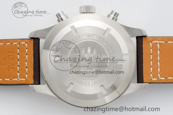 Classic Pilot Chrono SS AZF 1:1 Best Edition Brown Dial on Brown Leather Strap A 7062