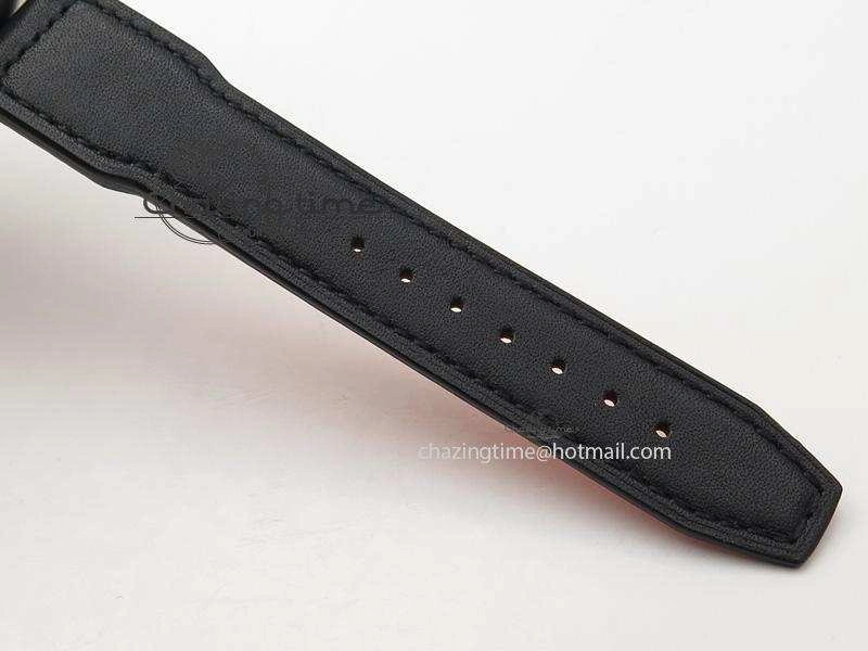 Minimalist Pilot Chrono SS IW377709 ZF Best Edition Black Dial On Black Leather Strap A 7313
