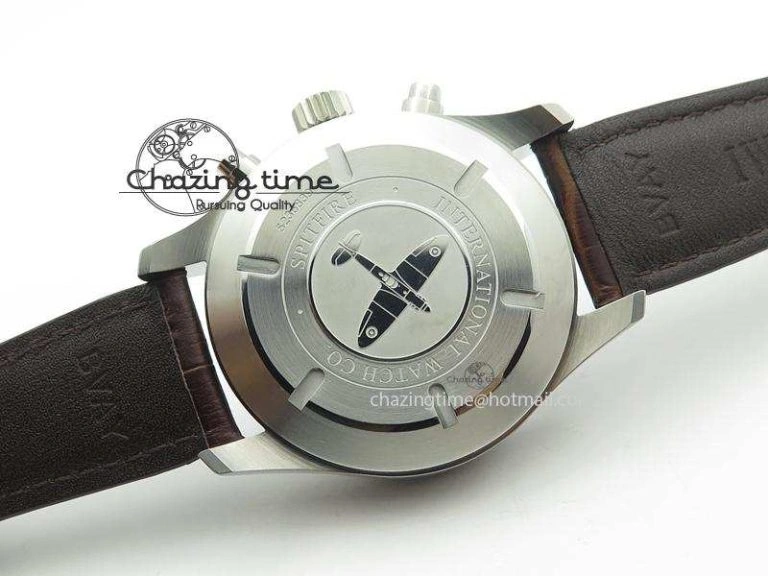 AllSeason Pilot Chrono SS IW387802 V6F 1:1 Best Edition On Brown Leather Strap A 7323