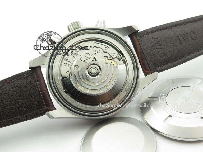 AllSeason Pilot Chrono SS IW387802 V6F 1:1 Best Edition On Brown Leather Strap A 7323
