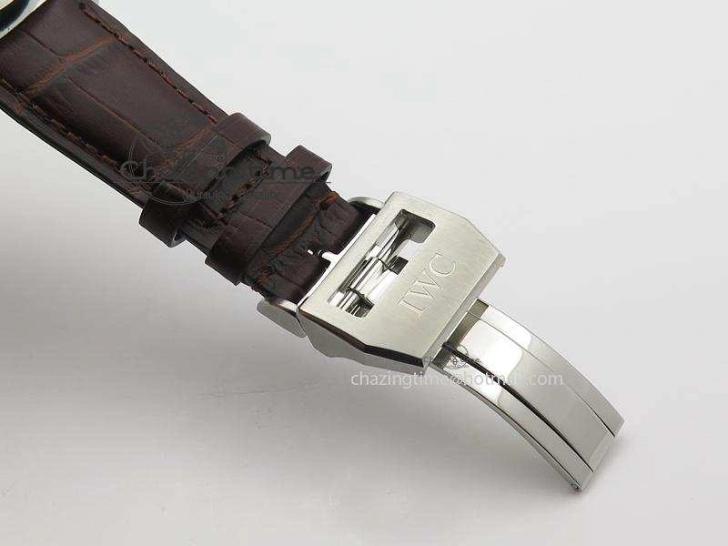AllSeason Pilot Chrono SS IW387802 V6F 1:1 Best Edition On Brown Leather Strap A 7323