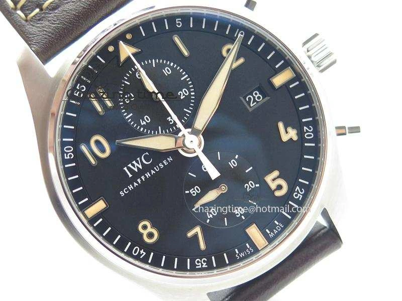 EasyCare Pilot Chrono SS IW387808 CF3 ZF 1:1 Best Edition On Brown Leather Strap A 7328