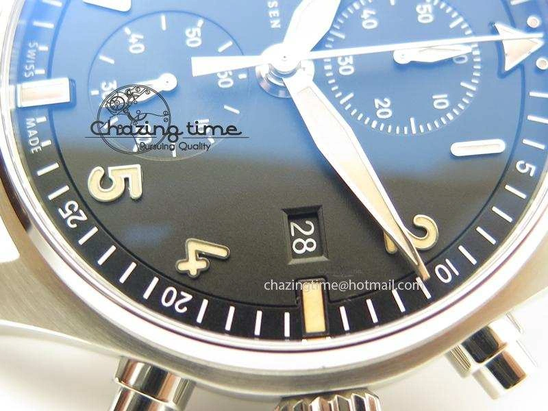 EasyCare Pilot Chrono SS IW387808 CF3 ZF 1:1 Best Edition On Brown Leather Strap A 7328