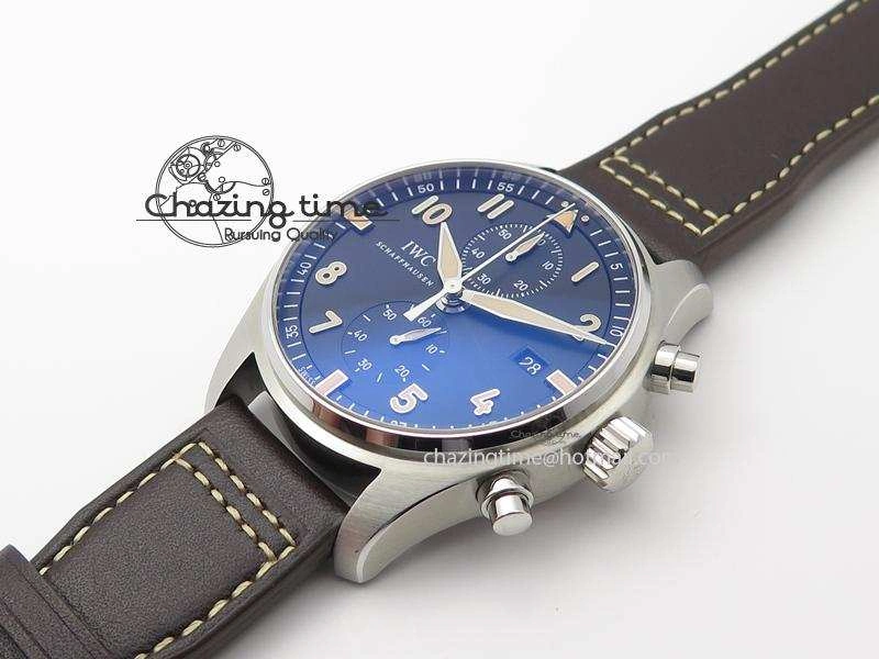 EasyCare Pilot Chrono SS IW387808 CF3 ZF 1:1 Best Edition On Brown Leather Strap A 7328