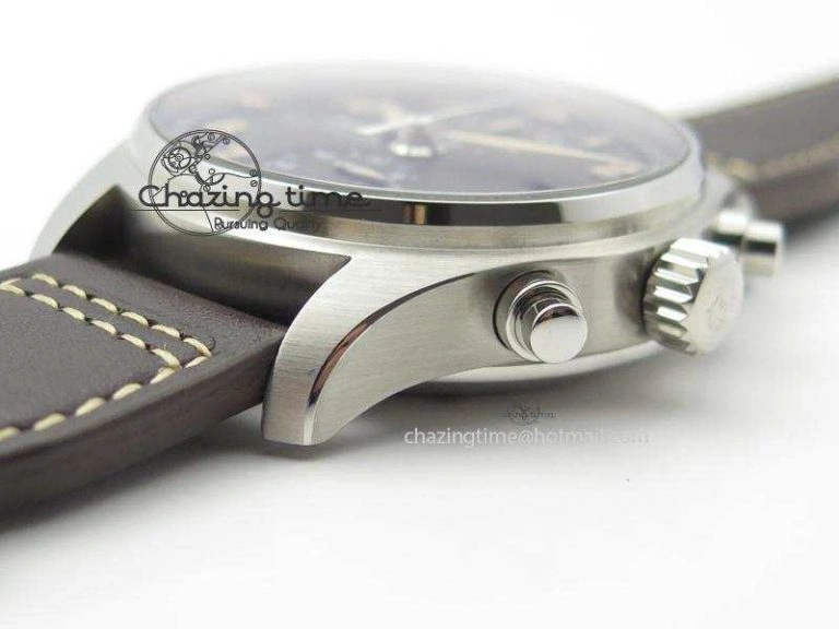 EasyCare Pilot Chrono SS IW387808 CF3 ZF 1:1 Best Edition On Brown Leather Strap A 7328