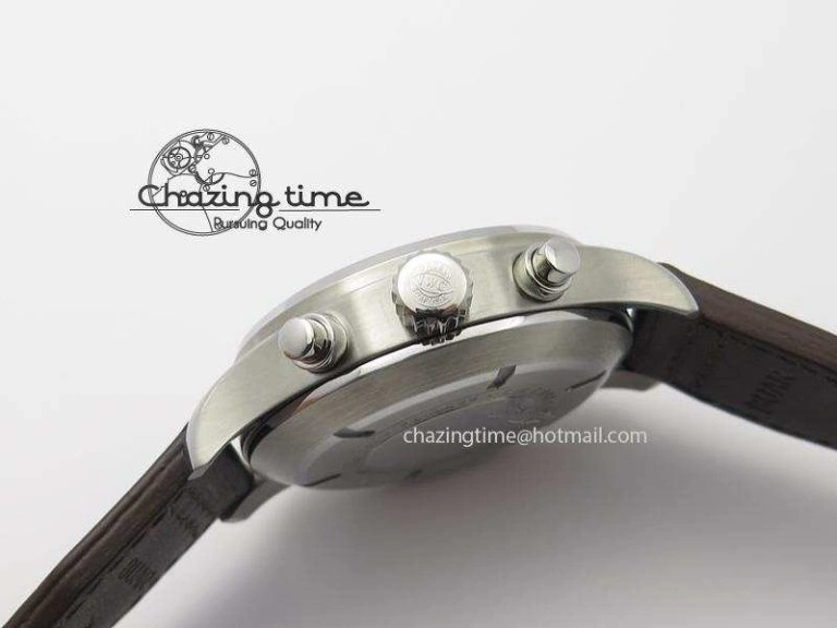 EasyCare Pilot Chrono SS IW387808 CF3 ZF 1:1 Best Edition On Brown Leather Strap A 7328