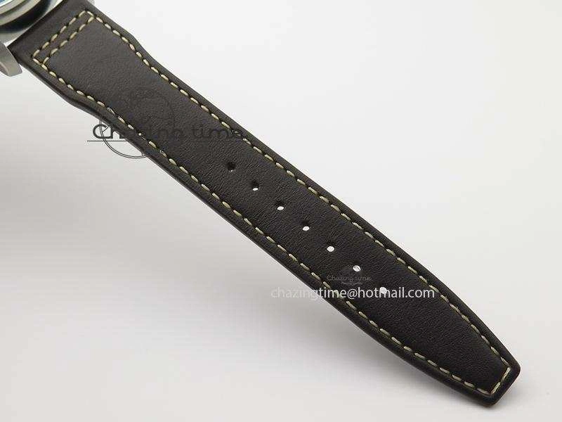 EasyCare Pilot Chrono SS IW387808 CF3 ZF 1:1 Best Edition On Brown Leather Strap A 7328