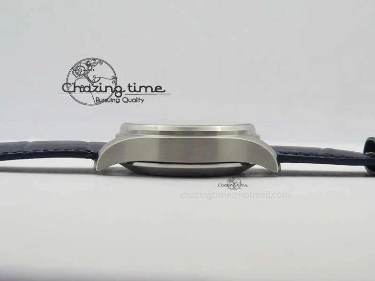 Pilot Chrono SS IW387809 ZF 1:1 Best Edition Silver Dial Blue Numbers On Blue Leather Strap A GoodFit 7263