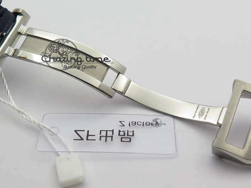 Pilot Chrono SS IW387809 ZF 1:1 Best Edition Silver Dial Blue Numbers On Blue Leather Strap A GoodFit 7263