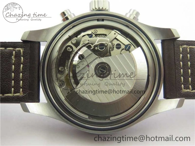 Pilot Chrono Spitfire IW387903 SS ZF 1:1 Best Edition Black Dial on Brown Leather Strap A HighPerformance 7127