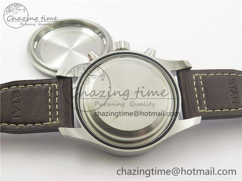 Pilot Chrono Spitfire IW387903 SS ZF 1:1 Best Edition Black Dial on Brown Leather Strap A HighPerformance 7127