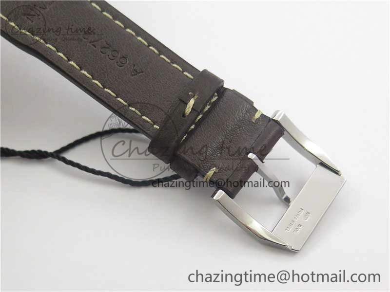 Pilot Chrono Spitfire IW387903 SS ZF 1:1 Best Edition Black Dial on Brown Leather Strap A HighPerformance 7127