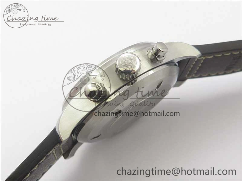 Pilot Chrono Spitfire IW387903 SS ZF 1:1 Best Edition Black Dial on Brown Leather Strap A HighPerformance 7127